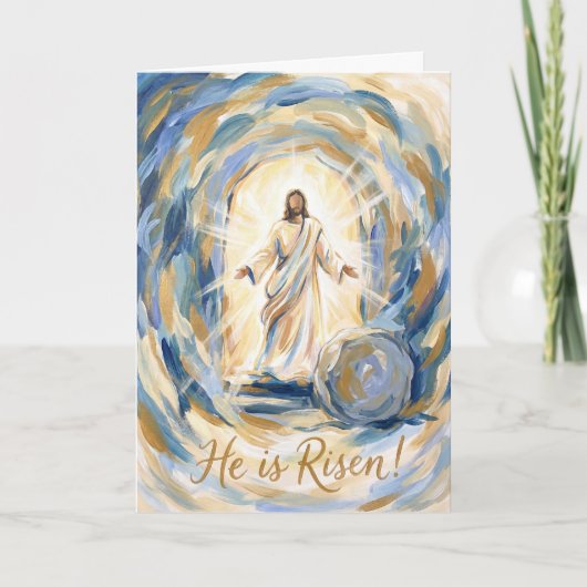 He Is Risen in Glory Easter Card カード (正面)