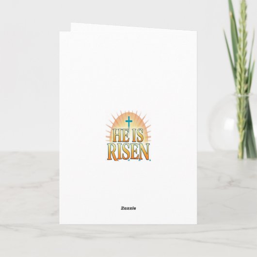 He Is Risen Indeed Easter Card カード (裏面)