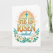 He Is Risen Indeed Easter Card カード (正面)