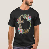 He Is Risen Jesus Christian Floral Leopard Cross B Tシャツ (正面)