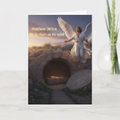 He is Risen just as He said Matt 28:5 - Easter カード (正面)