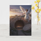 He is Risen just as He said Matt 28:5 - Easter カード (黄色い花)