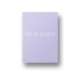 He Is Risen Lavender Easter Wall Art | Soft Print ポスター