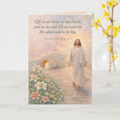 He Is Risen – Matthew 28:6 Bible Verse - Easter カード (黄色い花)