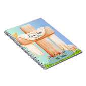 He Is Risen Matthew 28:6 Christian Cross  ノートブック (右側)