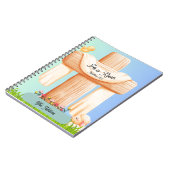 He Is Risen Matthew 28:6 Christian Cross  ノートブック (左側)