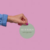 He Is Risen Minimal Easter Faith Round Sticker ラウンドシール