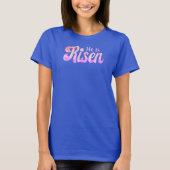 He Is Risen Pastel Floral Christian Easter Tシャツ (正面)
