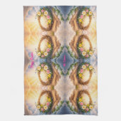 He Is Risen Religious Floral Crown Easter キッチンタオル (縦)