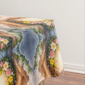 He Is Risen Religious Floral Crown Easter テーブルクロス (インサイチュ)