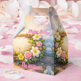 He Is Risen Religious Floral Crown Personalized フェイバーボックス