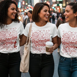 He Is Risen Resurrection Ready Christian Easter Fa トライブレンドＴシャツ