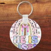 he is risen, retro, vintage キーホルダー (正面)