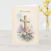 He is Risen...So are Expectations - Easter カード (黄色い花)
