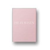 He Is Risen – Soft Pink Easter Faith Wall Art ポスター