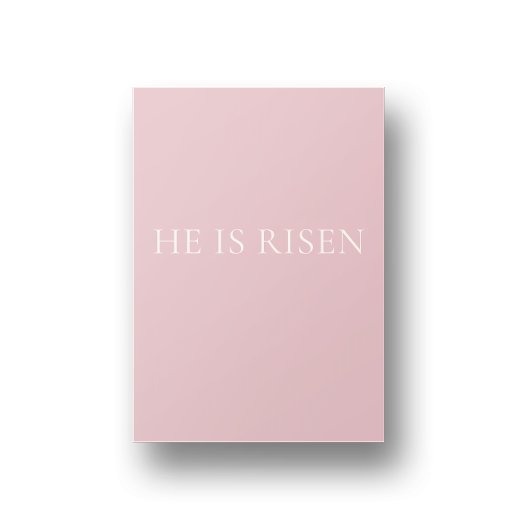 He Is Risen – Soft Pink Easter Faith Wall Art ポスター