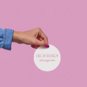 He Is Risen Sticker – Biblical Hope Verse ラウンドシール