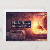 He Is Risen Three Crosses Empty Tomb Printable シーズンカード (正面)