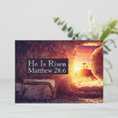 He Is Risen Three Crosses Empty Tomb Printable シーズンカード (スタンド正面)