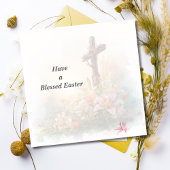 He Is Risen Watercolor Easter Card カード