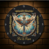 He Is Risen Winged Cross ラージ壁時計