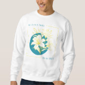 He is RISEN! - Yellow + Teal Lily スウェットシャツ (正面)