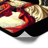 He Is Rizzin Jesus Meme Quote Shirt Funny Volleyba ポスター (角)