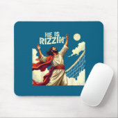 He Is Rizzin Jesus Meme Quote Shirt Funny Volleyba マウスパッド (マウス)