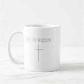 He Is Rizzin' Risen Funny Christian Men God Good S コーヒーマグカップ (左)
