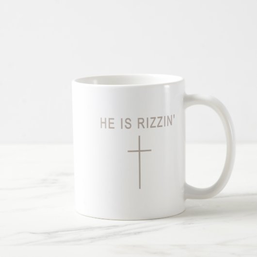 He Is Rizzin' Risen Funny Christian Men God Good S コーヒーマグカップ (右)