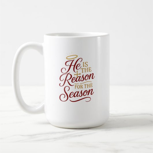 He Is the Reason for the Season Mug Both sides コーヒーマグカップ (左)