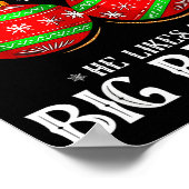 He Likes My Big Bulbs Couples Love Candy Christmas ポスター (角)