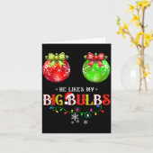 He Likes My Big Bulbs I Love His Peppermint Stick  カード (黄色い花)