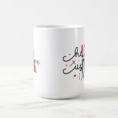 He Loved Us First Monogram Initial Name コーヒーマグカップ (中央)