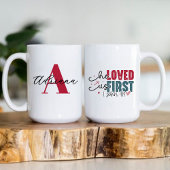 He Loved Us First Monogram Initial Name コーヒーマグカップ