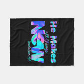 He Makes All Things New Revelation 21_5  フリースブランケット (正面(横))