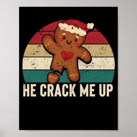 He makes me laugh funny gingerbread man ポスター (正面)