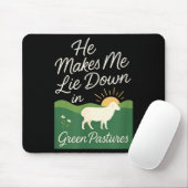 He Makes Me Lie Down In Green Pastures  マウスパッド (マウス)