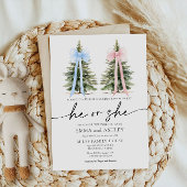 He or Her Winter Bow Genderの招待状 招待状