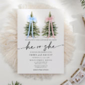 He or Her Winter Bow Genderの招待状 招待状