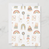 He or She Boho Cloths Gender Reveal招待状 招待状 (裏面)