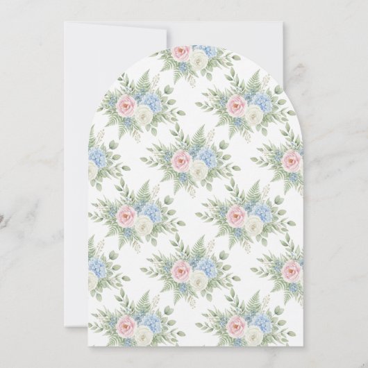 He or She? Botanical Gender Reveal Invitation 招待状 (裏面)