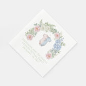 He or She? Botanical Gender Reveal Napkin スタンダードランチョンナプキン (角)