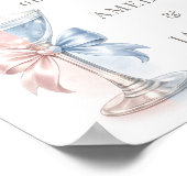 He Or She Cocktail Gender Reveal Shower Welcome ポスター (角)