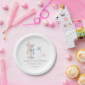 He Or She Elegant Martini Gender Reveal Party ペーパープレート (パーティー)