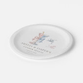 He Or She Elegant Martini Gender Reveal Party ペーパープレート (アングル)