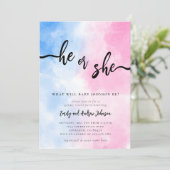 He or She Gender Reveal  招待状 (スタンド正面)