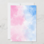 He or She Gender Reveal  招待状 (裏面)