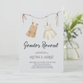 He or She Gender Reveal Party 招待状 (スタンド正面)