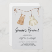 He or She Gender Reveal Party 招待状 (正面/裏面)